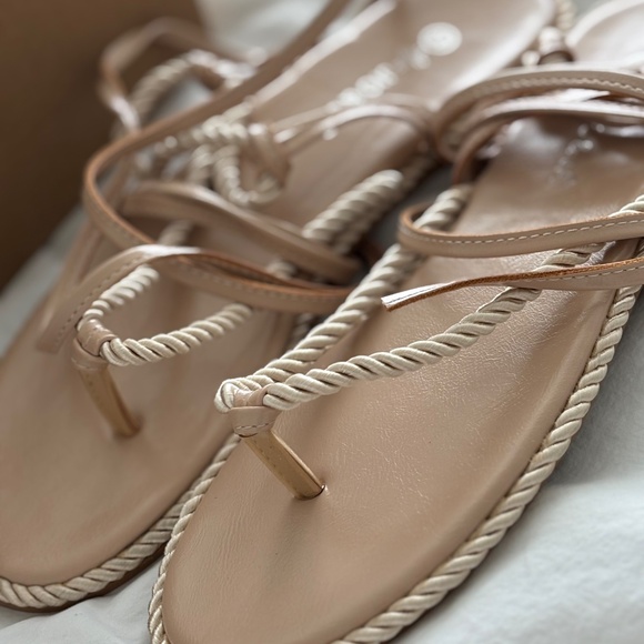 Lace Up Strap Flat Sandals Toe Thong Tie Up Gladiator Rope Summer Shoes - Picture 7 of 7